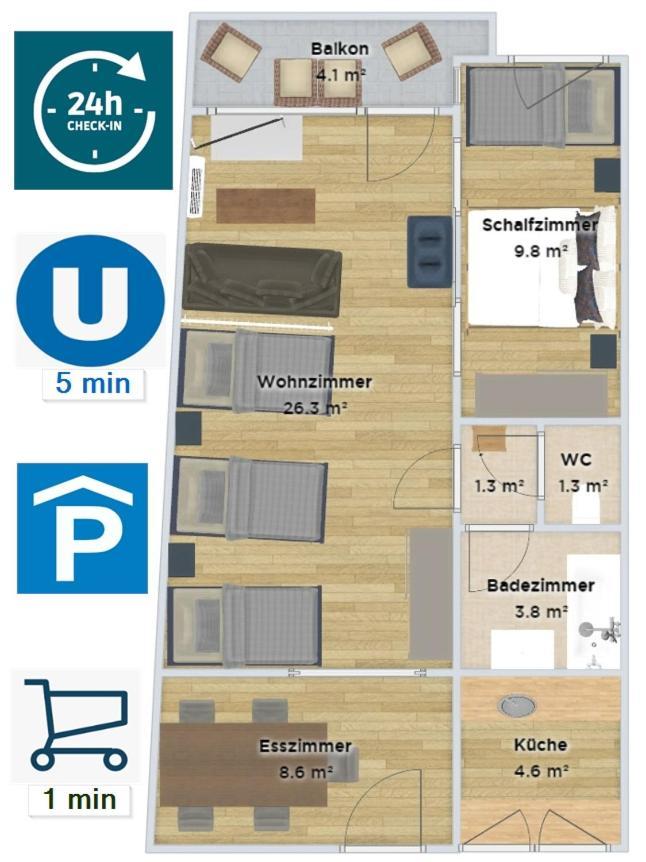 Aspern Nationalpark Apartment Wiedeń Zewnętrze zdjęcie